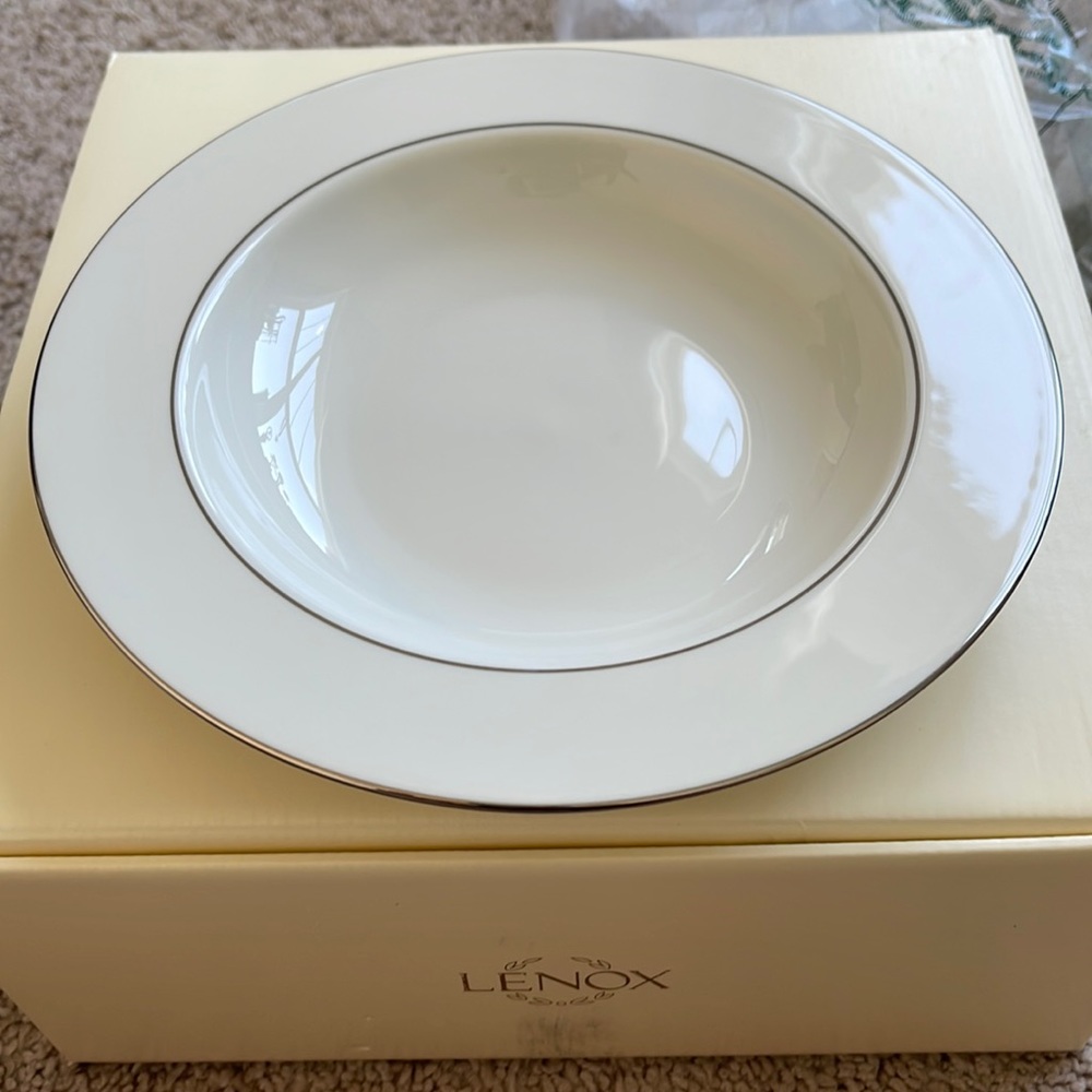 Lenox China Maywood Platinum Pattern Salad Bowl Code: L MAYWO New in box